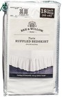 Bee   Willow Home Twin Ruffled Bedskirt 18  Drop White 39  X 75 