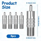 Snuviax F-type Female To Rca-connector Male Coax 4-pack Universal For Silver