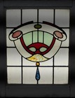 Abstract Decorative Midsize English Leaded Stained Glass Window 19 1 2 x 24 1 4 