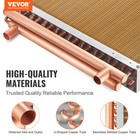 Vevor 20 x 20  Heat Exchanger Water To Air 3-row 3 8  Copper Ports 242 Fins