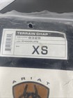 New Ariat Terrain  Chaps Chocolate Size Xs Xsmall Tall 16 5  Calf 13 5 