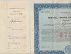 1931 Baltimore Trust Company Specimen Stock Certificate  With Letter From Vp