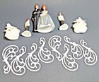 Vintage Wilton Cake Topper Bride And Groom 1950s 3 5    Plastic Lot Of 14
