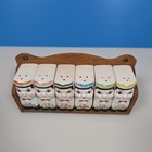Royal Sealy Spice Shakers Anthropomorphic Ceramic Japan Rack Pepper Salt Nutmeg