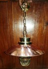 Nautical Vintage Style Hanging Bulkhead Brass   Copper Shade Light 1pcs