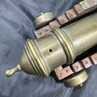 Antique Heavy Handmade 12 Inch Long Brass Wood Military Miniature Toy Cannon