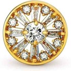 3ct Baguette Lab Created Diamond Men s Wedding Cufflinks 14k Yellow Gold Finish