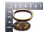 Edo Meiji Era Japan Antique Original Shakudo Dragon Fuchi Kashira Sword Fitting