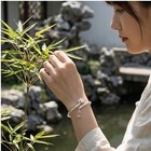 Bamboo Bracelet Butterfly Charm Dangle Bangle Women Fashion Jewelry Gift