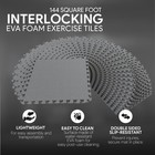 Balancefrom Fitness 144 Sq Ft Interlocking Eva Foam Exercise Mat Tiles  Gray