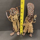 Vtg African Tribal Makishi Folk Art Spirit Doll Masked Mukanda Dancer Kenyan 
