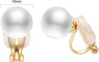 Yoursfs 10mm Tiny Pearl Clip On Earrings For Women Yellow Gold 1 0cm 