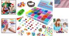 Kids  Rubber Band Craft Kit - 11 000 Bands  600 Clips   Colorful Beads Galore