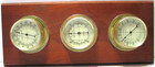 Vintage Sunbeam Weather Station Humidity Barometer Thermometer Key Wood   1
