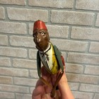 Rare Antique 1900 Tin Monkey Climbing Rope Pull Up String - German 