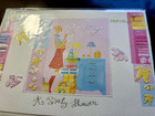 Papyrus Turnowsky Baby Shower Folded Greeting Card Embellished Glitter Foil