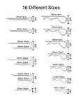 260 Pcs Cotter Pins Assortment Kit - 16 Sizes Hardware Pins Set 304 Stainless St