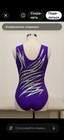Purple Gymnastics Sleeveless Leotard Rhinestone Design Girls Youth Size