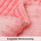Plush Flannel Oversized Baby Blanket     Soft   Warm Striped Nursery Throw