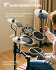 Donner Ded-70 Electric Drum Set With Throne Headphones Online Lessons   Gray