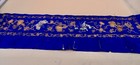 Antique Handmade Asian Womans Silk Embroidered Sleeve Bands Gold Flower Designs