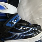 Vibes Kids Adjustable Inline Skates Youth Size 1-4 Blue Gray Roller Blades