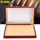 12 Slots Pen Box 31 20 5cm Wood Storage Box Fountain Pen Display Tray Red