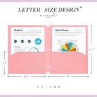 Plastic Folders Poets  Fit For 3 Ring Binder  Letter Size  Pastel Colors