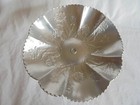 Wonderful Vintage Mid Century Modern Hammered Aluminum Fluted Compote Dish