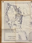 Vintage Nystrom Usa Relief Classroom Wall Map 44x32 Mid Century