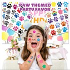 60 Pcs Dog Cat Paw Print Pre-cut 6 3  X 4 7   5 Sheets Of 60 Tattoos   Normal 