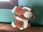 Vintage 1976 R Dakin Hugging Kissing Brown Puppy  Dogs Stuffed Animal Plush Toy