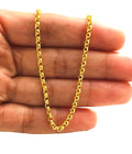 925 Solid Sterling Silver   Gold Plated Anklet - 2mm Rolo Link -  10  Long- Ea78