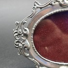 Antique Elias Fine 1883 Silver Pewter Oval Photo Picture Frame 4  W  Easel