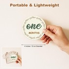 10 Pack Baby Monthly Milestone Cards  Double-sided Wood Photo Signs Green