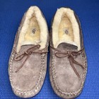 Ugg Slipper Dakota Moccasin Brown Suede Leather Comfort Low Top 5612 Size 10 41