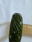 Vintage Art Deco Deeply Carved Rose And Leaf Motif Green Bakelite Bangle C1930