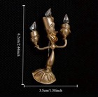 Disney Beauty   The Beast Lumiere Candlestick Gold-tone Brooch W  Rhinestones