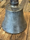 Vintage Ww2 Air Raid Wardens Brass Bell 7  Diameter With Wood Handle  sh 