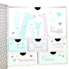 Lady Jayne Ltd Baby s First Keepsake Box Lavender   Green Giraffe Theme