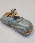Collectable Donald Duck W pluto - Blue Car - Sun Rubber Co  - 1930 s  6 5 