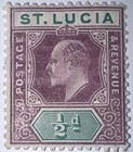 Travelstamps  1902 St Lucia Stamps Sg 58  Sc 43  1 2d   Mint Og Hinged  Mogh