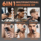6-in-1 Men   s Grooming Kit Rechargeable Beard Hair Trimmer Nose Ear Body Shaver