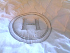 Pottery Barn Kids Pom Pom Small Crib Toddler Sham Gray Mono H Marks On Back