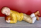  1 Antique 8 5  Gebruder Heubach Boy Football Rugby Player  German Figurine  1
