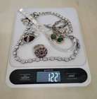 7 Pc 925 Sterling Wearable Jewelry Lot W flaws Stauer A  Nak Ruby Emerald 122g