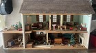 Vintage 1970   s 2 Story Wood  Colonial Dollhouse Handmade