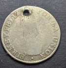 1835 Cuzco 2 Reales Silver Peruvian Coin  Scarce And Holed  