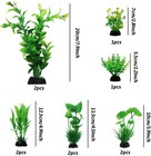 10pcs Artificial Fish Tank Plants Fake Plastic Water Green Plants Aquarium Decor