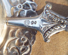 Vintage antique  90 Sterling Silver Dutch Windmill Tea Strainer Made In Holland